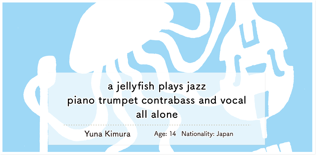 a jellyfish plays jazz piano trumpet contrabass and vocal all alone