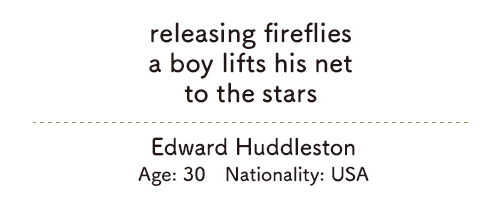 releasing fireflies/a boy lifts his net/to the stars